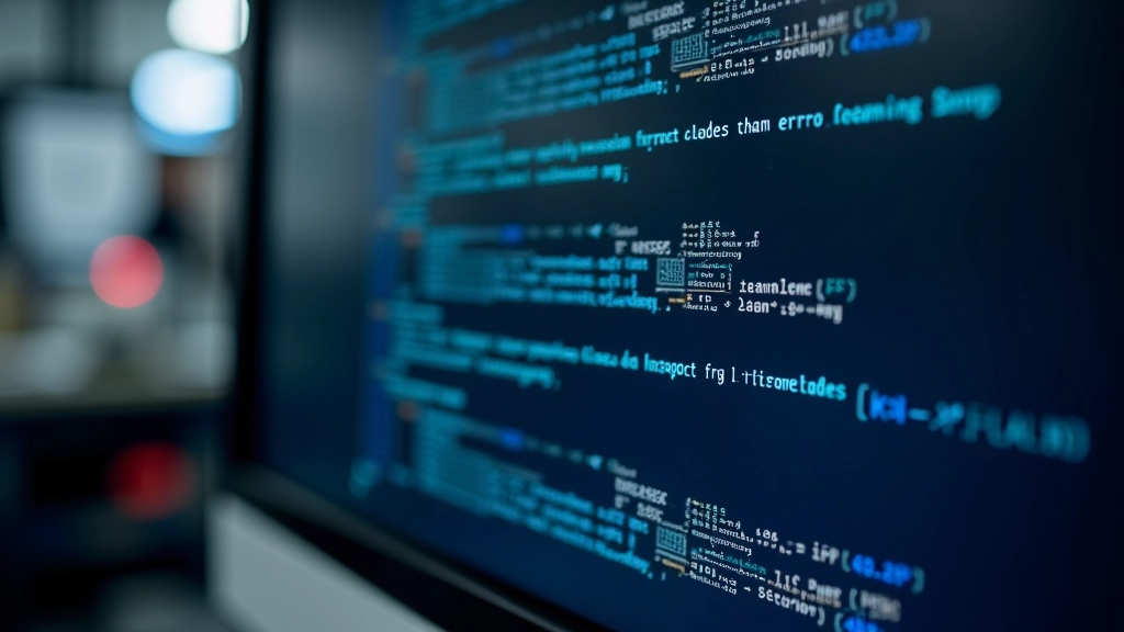 Diagnostic error codes displayed on computer screen with code numbers and descriptions in technical format